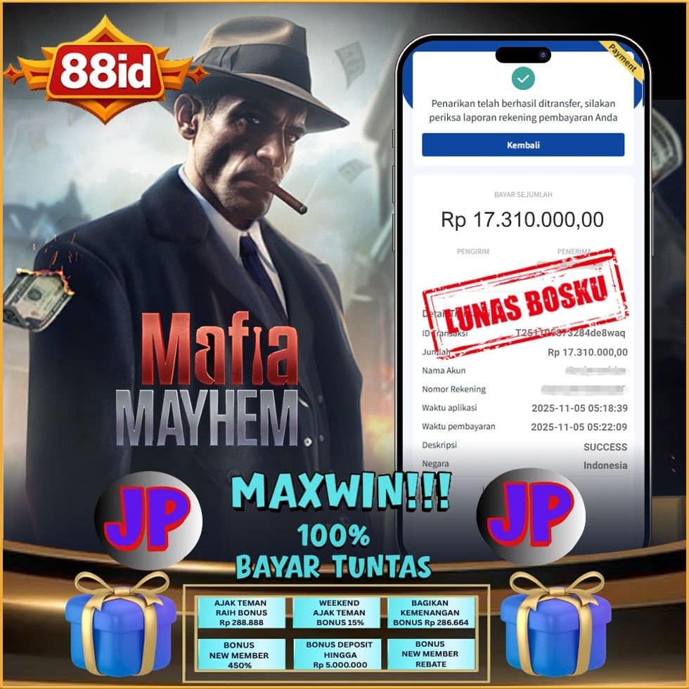 88ID APK 2026 maxwin 100% bayar tuntas mafia mayhem slot apk di 88id